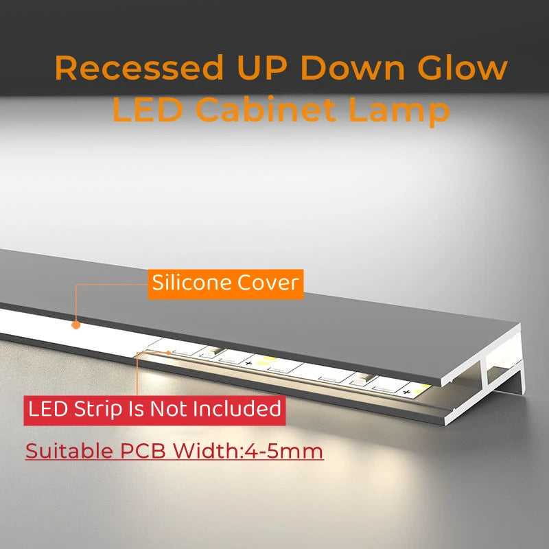 lampe led encastrable moderne adhésive blanc noir silicone cover aluminium 12v