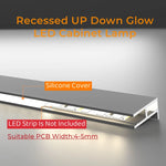 lampe led encastrable moderne adhésive blanc noir silicone cover aluminium 12v