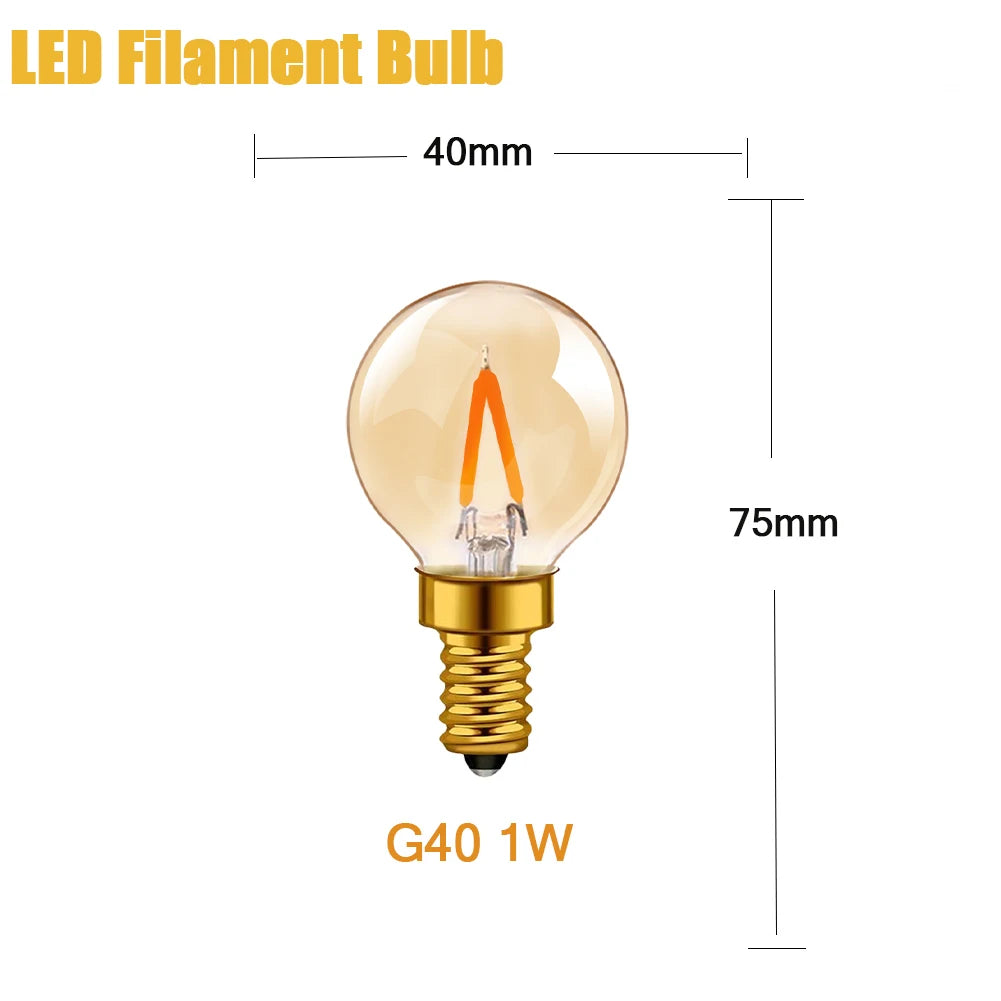 ampoules led filament transparentes vintage 2700k 25000h opalescent e14 e27 12v 24v