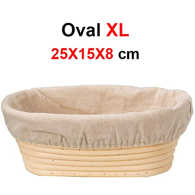 panier pain rotin naturel traditionnel tissu doux fermentation baguette ovale round respectueux environnement