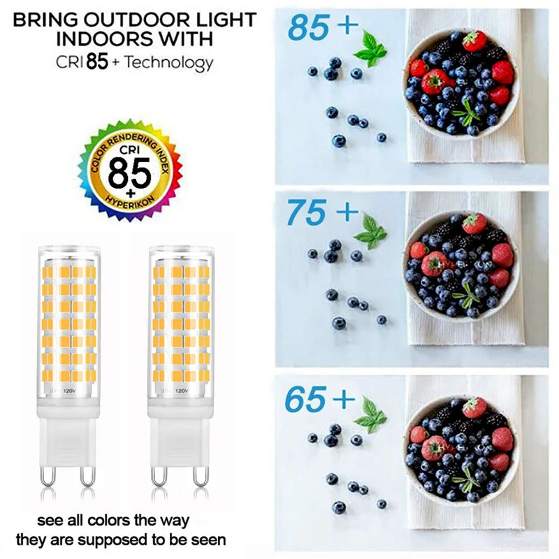 ampoule led g9 sans scintillement 110v 220v blanc chaud lumiere intense variable modernes carrés