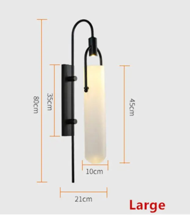 lampe murale moderne verre noir blanc éclairage led fixation murale quotidienne