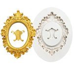 cadres photo silicone doré blanc baroques classiques moules deco fondant cupcakes gâteaux