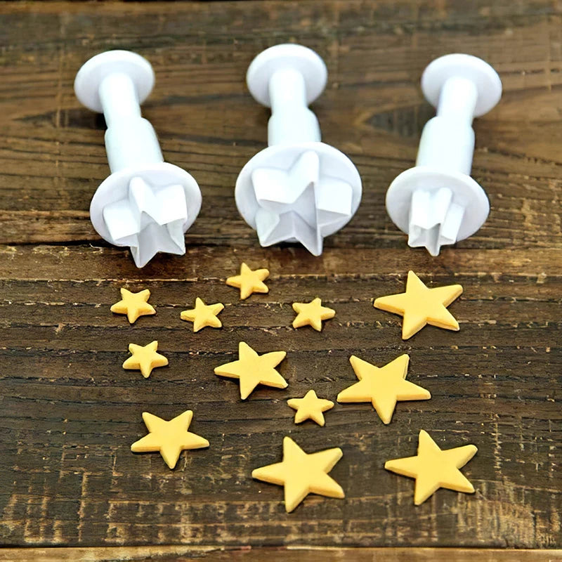 embouts gâteau coeurs fleurs étoiles formes géométriques blanc rouge violet rose jaune