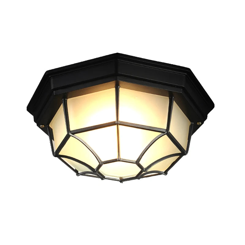luminaire applique murale industrielle bronze noir blanc verre opalescent européenextérieur IP65