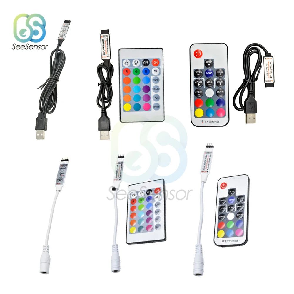Télécommande sans fil pour bande LED RGB - vue d'ensemble