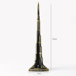 décoration intérieure statue liberté tour eiffel miniature architecture moderne ornement métal doré noël