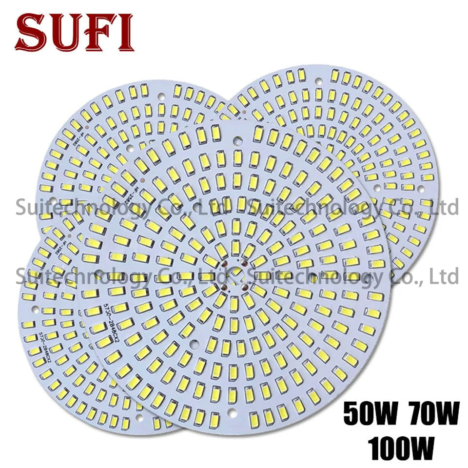 plaque led moderne 50w 70w 100w blanc diodes smd5730 pcb driver aluminium