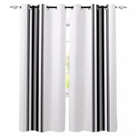 Rideaux élégants à rayures noires et blanches, idéaux pour ajouter une touche moderne à votre salon ou chambre. Conception œillets pour une installation facile. Leur style minimaliste s'intègre parfaitement dans une décoration contemporaine. Parfaits pour contrôler la luminosité tout en apportant une touche esthétique à votre intérieur.