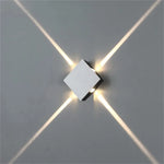 lampe murale moderne argentée chambre entrée étude quatre leds minimalistes