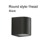 applique murale led moderne noire fixée mur contemporaine 85mm 150mm 5w 10w
