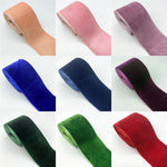 ruban velours couleur unie opaque classique polyester pouces décoration mariage emballage cadeau artisanat