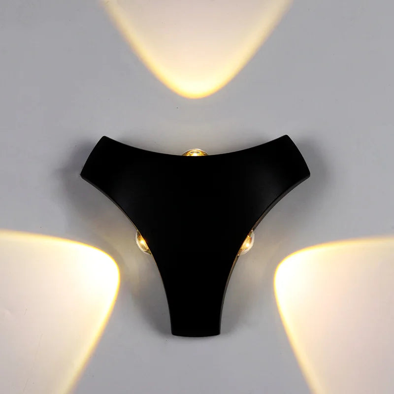 applique murale led moderne noir éclairage bas haut mur salle bains chambre salon