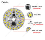 plaque led aluminium smd blanc pilote ic intégré éclairage panneau intérieur moderne