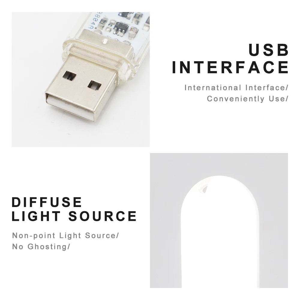 lampe led rechargeable moderne adhésive rouge bleu vert blanc transparent usb tactile