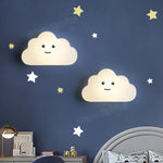 nuages lumineux nuageux éclairage mural enfantin moderne LED blanc jaune bleu rose