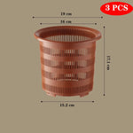 pots fleurs modernes perforés jaune vert orange blanc noir 10cm 12cm 16cm 20cm