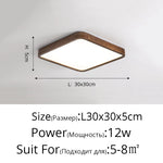 plafonnier led moderne rond carré bois chêne grain opalescent 30cm 60cm télécommande