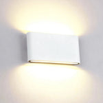 applique murale led contemporaine noir blanc ip65 6w 12w 249lm opaque