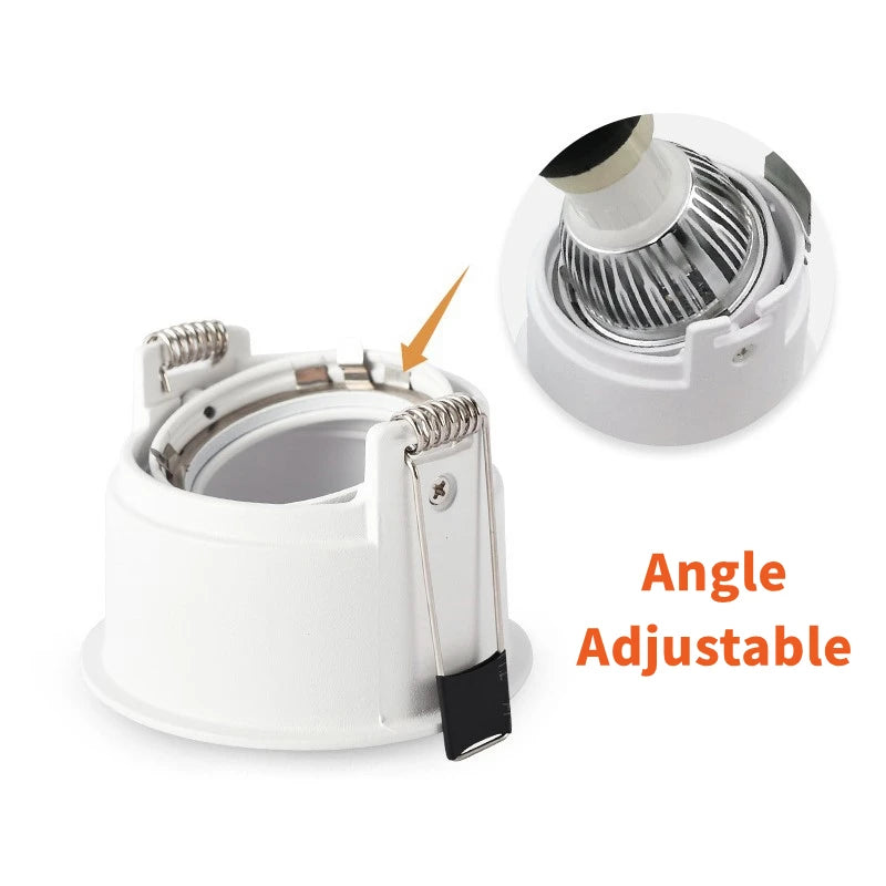 Spot LED encastrable GU10 MR16 blanc moderne 75mm 54mm 61mm 44mm