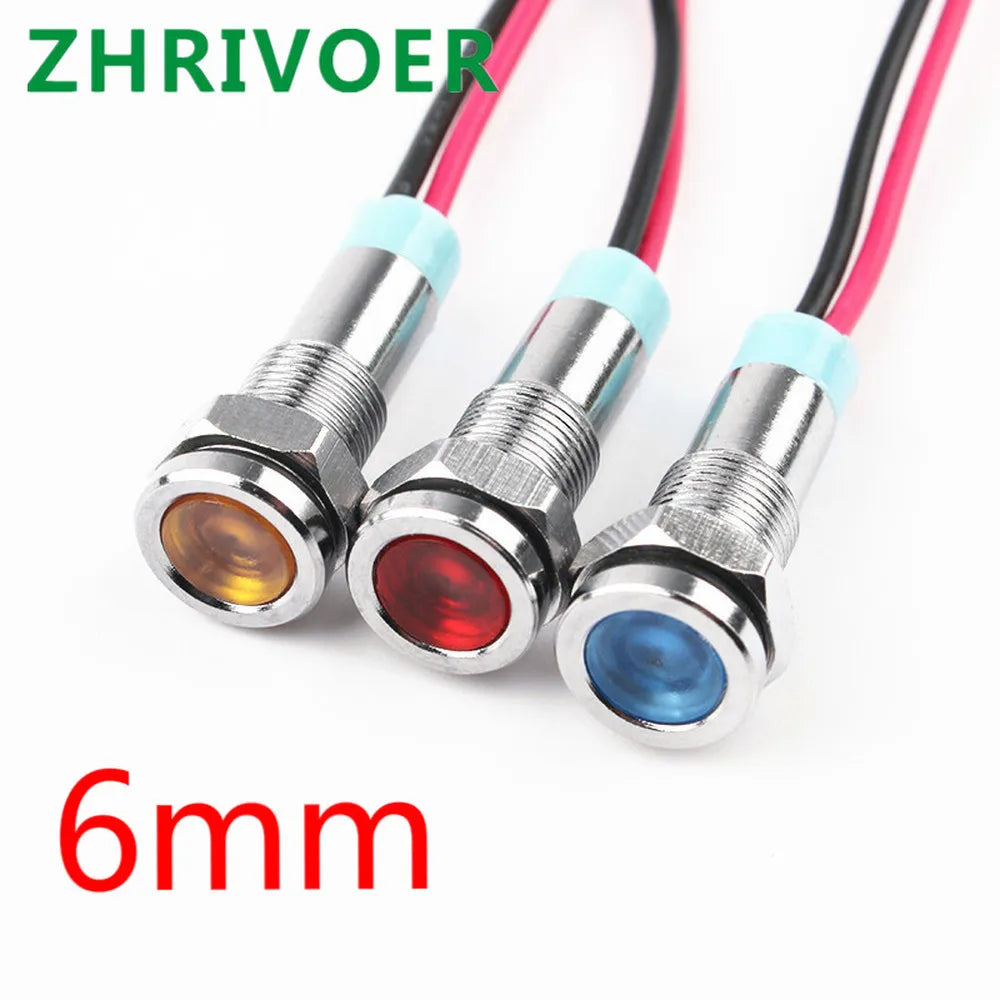 ampoules led 6v 12v 24v 220v vert rouge bleu jaune métal brillant moderne