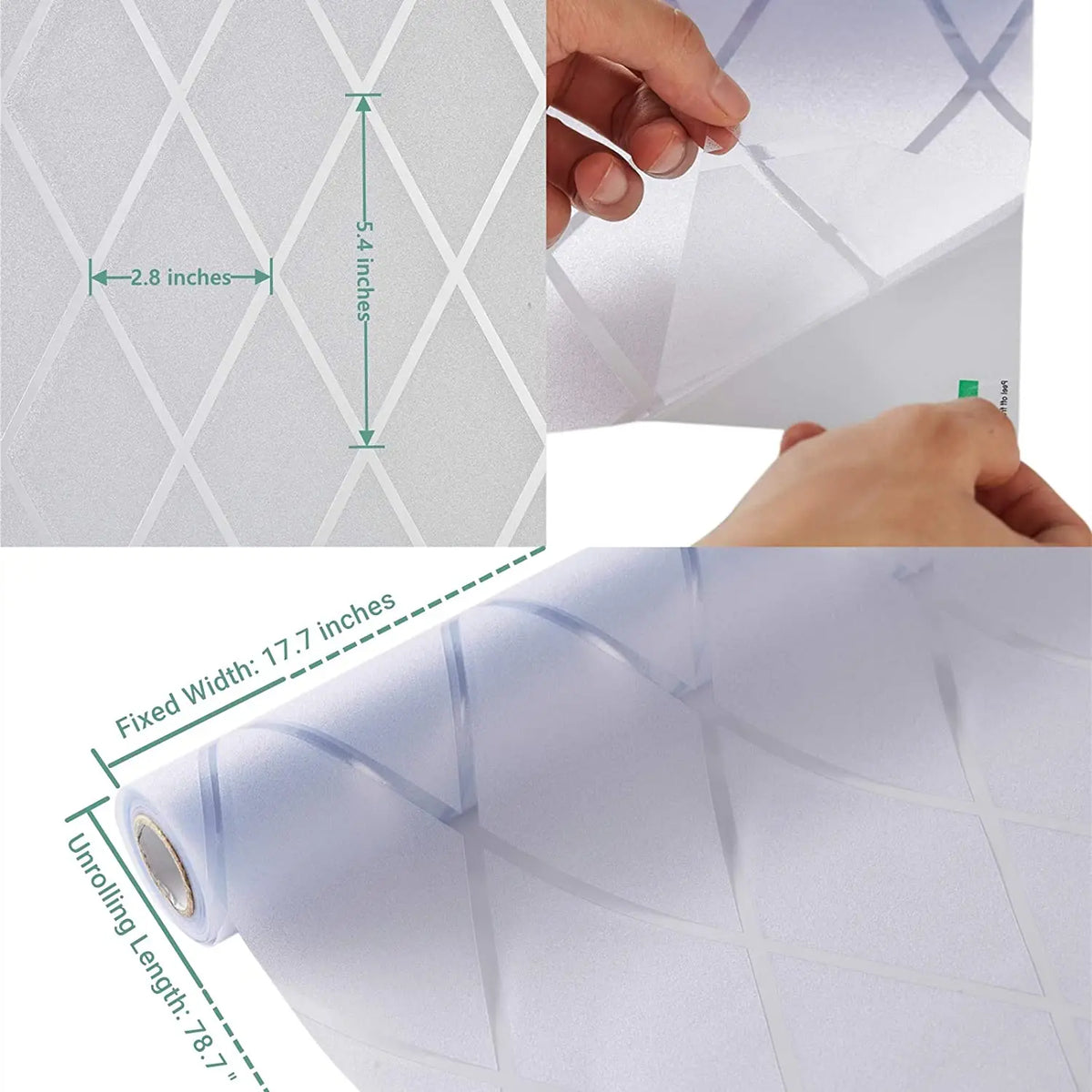 film fenêtre givré rayures adhésif opaque moderne protection uv thermique 30x200cm