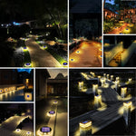 Lampe solaire extérieure 8LED moderne imperméable ip65 noir bleu blanc jardin decoration led tranche