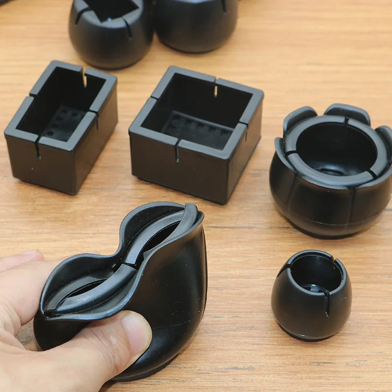pieds chaise silicone antidérapants protection sol moderne noirs rond carré