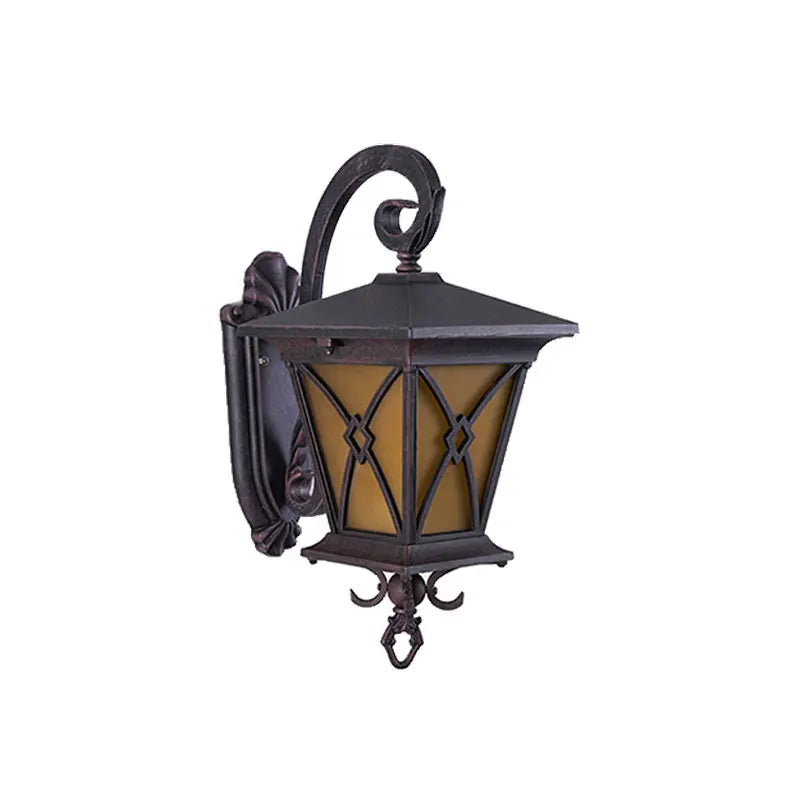 lampe murale vintage noire jaune classique éclairage cuisine chambre entrée étude écrou métallique