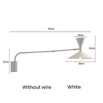 lampe murale bras articulé mid century gris blanc noir