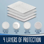coussin protection imperméable blanc quilté moderne enfant lit 50x70cm 70x90cm
