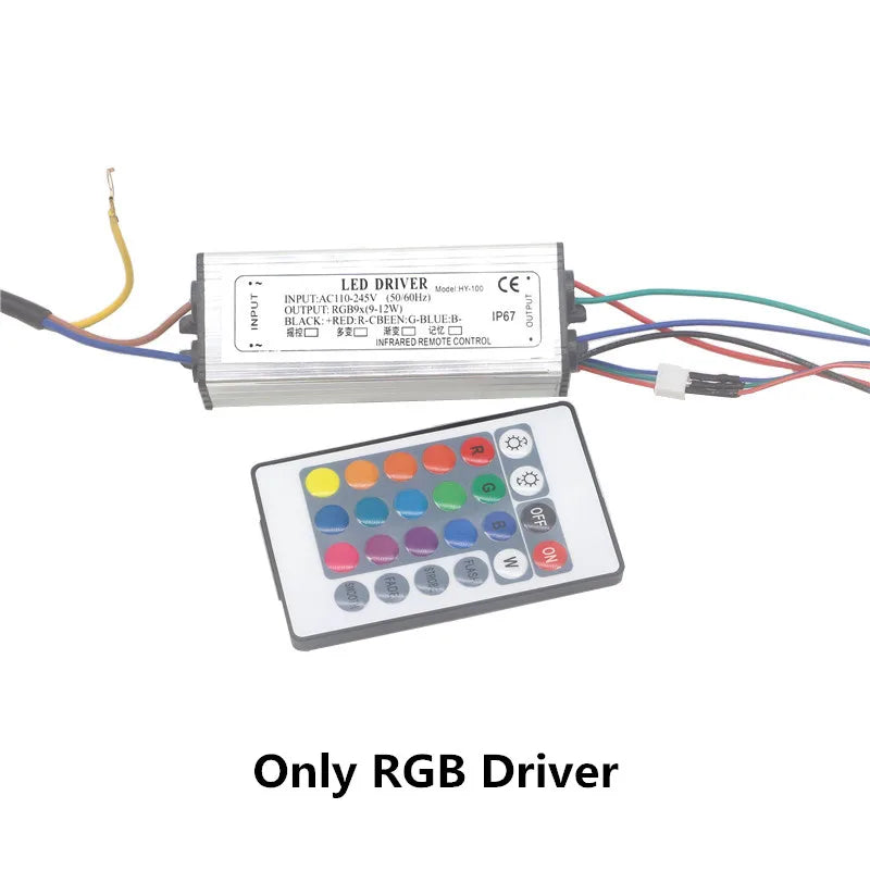 drivers led rgb 10w 20w 30w 50w 100w argenté moderne certification ul vde rohs