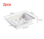 paniers rangement réfrigérateur blanc perforés moderne adhésif pratique kitchen organizer kitchen accessories