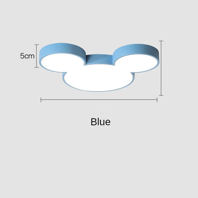 plafonnier led moderne tête mickey bleu vert rose blanc opacité designintérieur cuisine télécommande