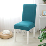 housse chaise marron noir bleu rose verte gris moderne spandex polyester jacquard unicolore elastic