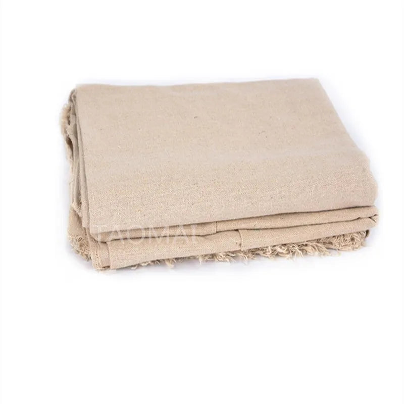tapis lin beige clair rustique toile naturelle maison craft artisanat decoration