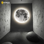lampe murale lune forme moderne relief blanc noir minimaliste adhésif led chambre étudeentrée
