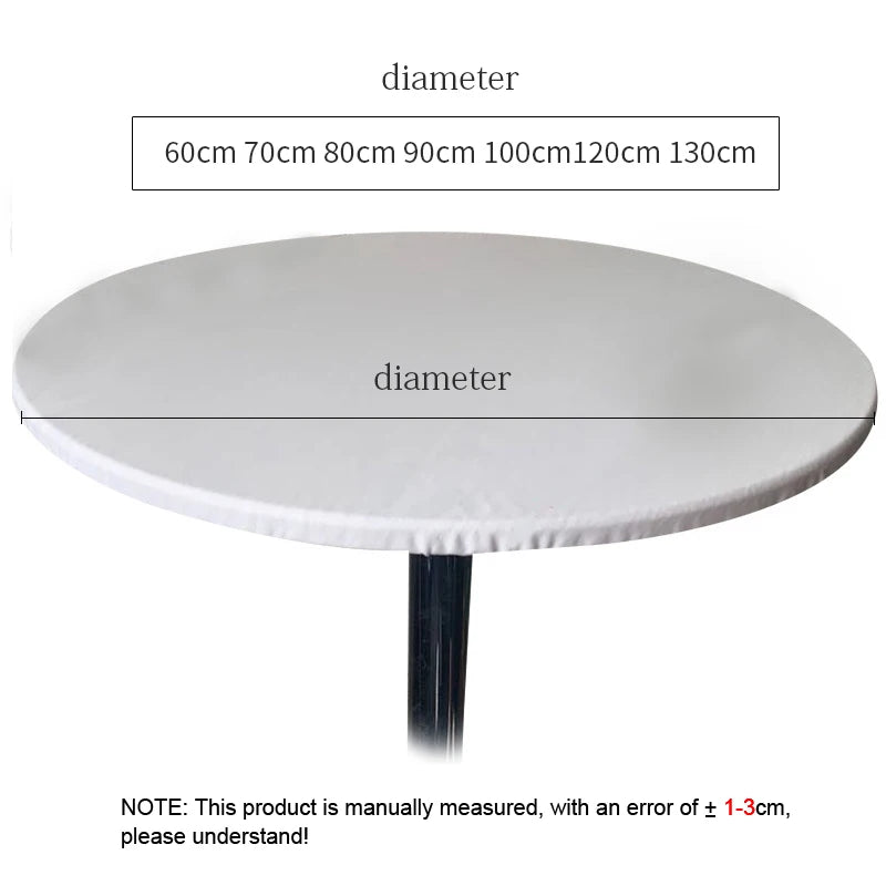 nappe table ronde moderne imperméable polyester couleur blanc jaune marron noir