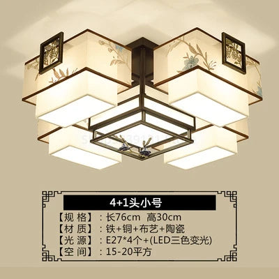 lampe suspendue moderne orientale têtes têtes fleurs feuilles cadre noir