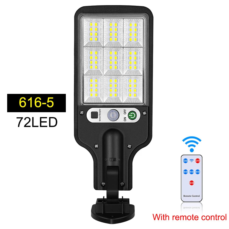 lampe solaire led noire moderne télécommande détecteur mouvement ip65 étanche