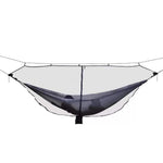 hamac double personne portable maille fine gris foncé sac corde anti moustiquesextérieur moderne