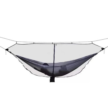 hamac double personne portable maille fine gris foncé sac corde anti moustiquesextérieur moderne