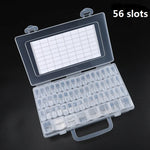 boîtes rangement transparentes compartiments modernes poignée pratique 32pcs 40pcs 48pcs 56pcs 64pcs