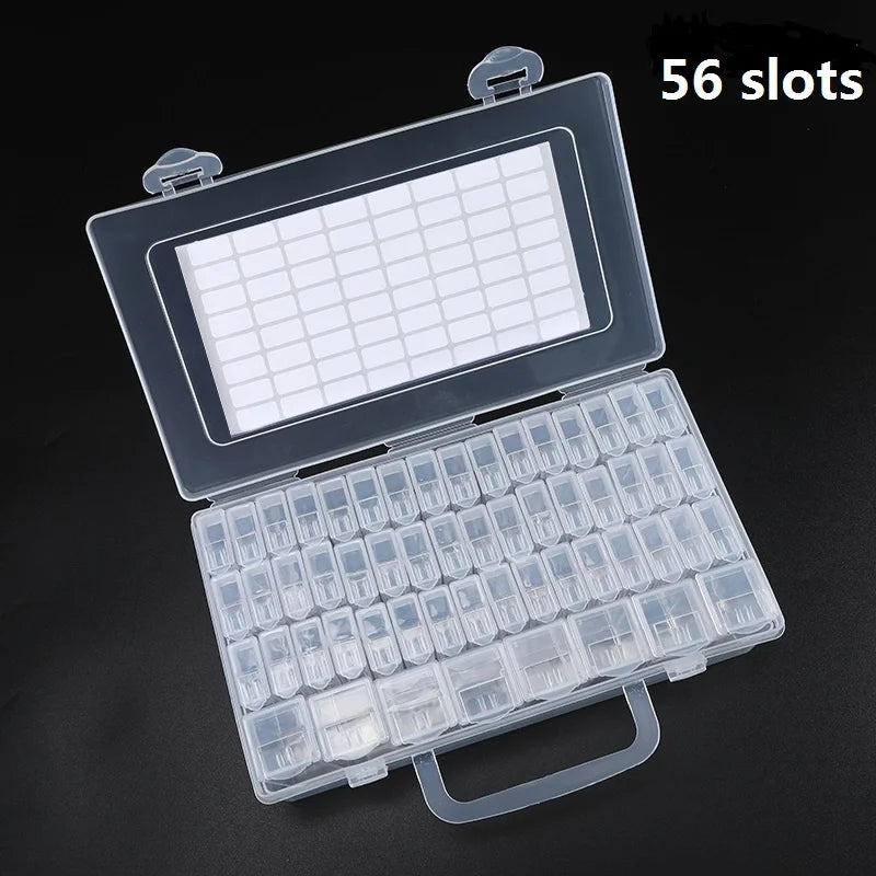 boîtes rangement transparentes compartiments modernes poignée pratique 32pcs 40pcs 48pcs 56pcs 64pcs