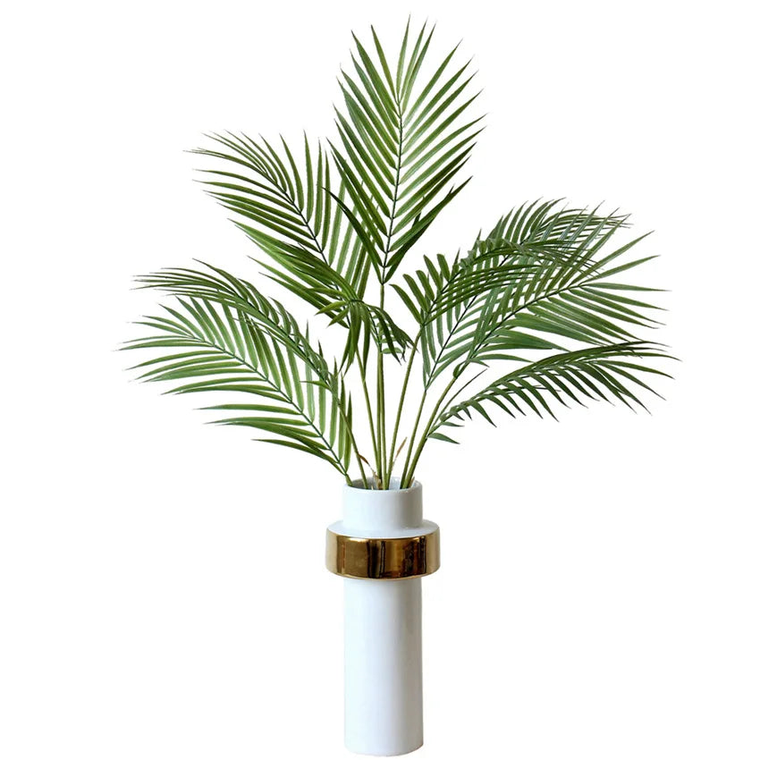 plantes artificielles feuilles palmier vert clair moderne décoration extérieure herbe fine régulière opaqueness exposition