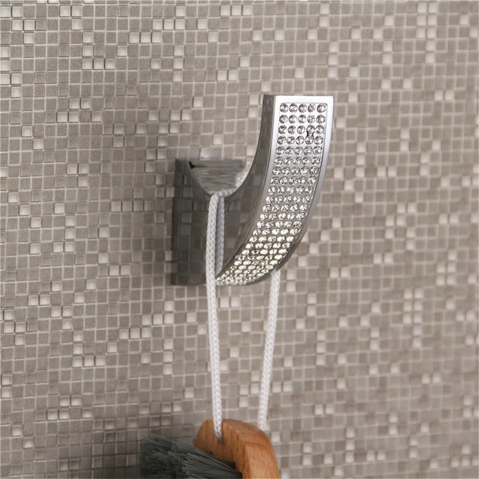 accessoires salle bain or argent strass transparent moderne élégant porte savon porte gobelets porte