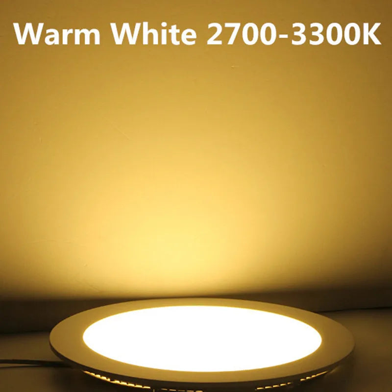 plafonnier led rond encastré moderne blanc aluminium dimmable transformateur intérieur maison