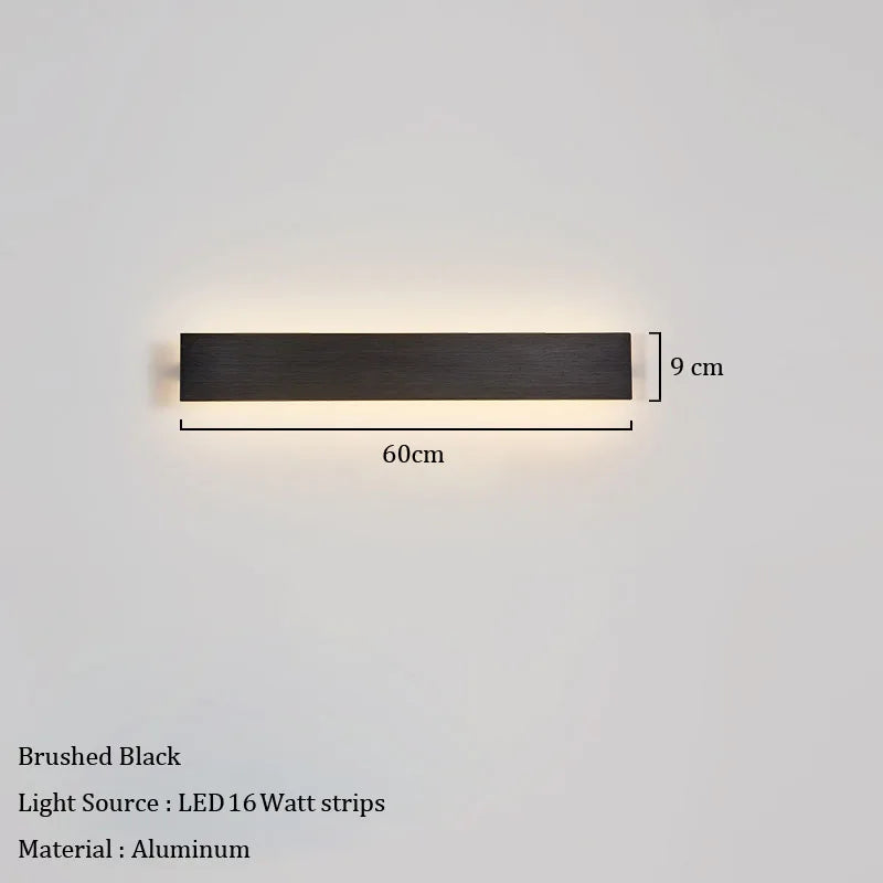 lampe murale moderne led marron clair noir blanc vis fixe minimalisteflux lumineux variable