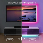 ruban led violet bleu rose bluetooth télécommande chargeur moderne chambre