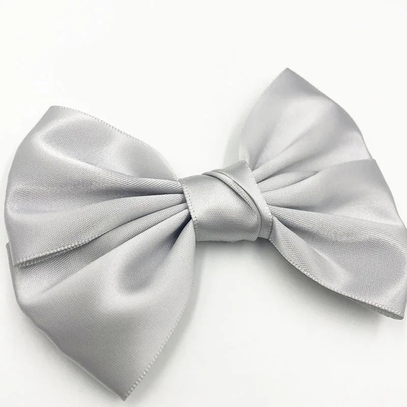 noeud papillon satiné rose clair gris rose rouge bleu clair beige noir blanc